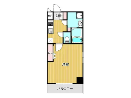 ブリランテ都島(1K/8階)の間取り写真