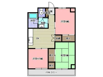 コンフォール(3DK/5階)の間取り写真