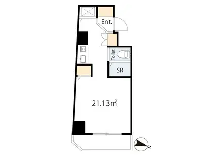 センチュリー紅葉坂(ワンルーム/1階)の間取り写真