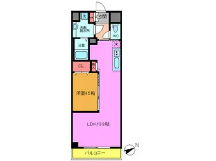 クレアガーデン(1LDK/3階)の間取り写真