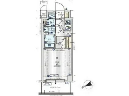 ワールドアイ神戸ハーバーランド2(1K/7階)の間取り写真