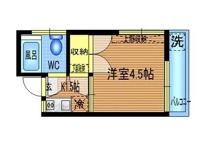 ストーンズ武蔵野(1K/1階)の間取り写真