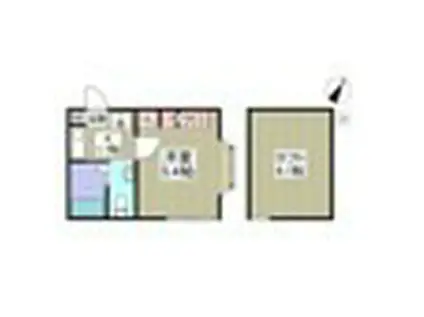 ダルーチャ北初富II(1K/1階)の間取り写真