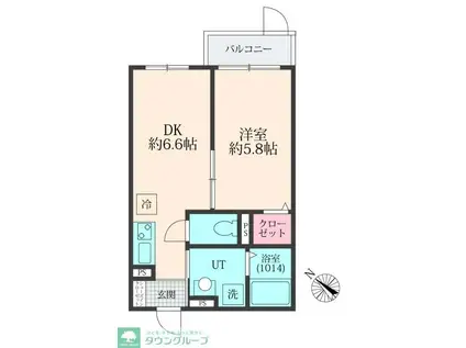 メグリオ南流山(1DK/3階)の間取り写真