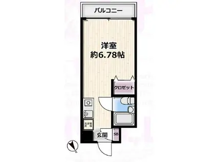 EIGHT BLDG. MITAKADAII(ワンルーム/2階)の間取り写真