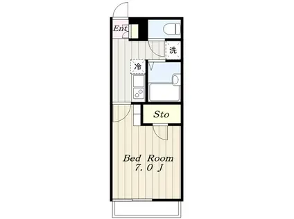 レオパレス美行(1K/2階)の間取り写真