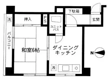 ルックハイツ両国(1DK/4階)の間取り写真