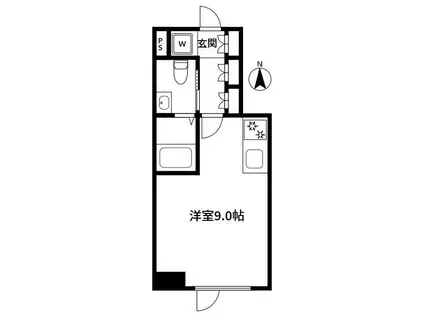 BILLY HOUSE(ワンルーム/1階)の間取り写真