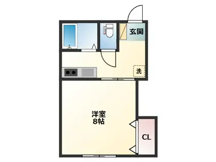 APARTMENT RISE(1K/1階)の間取り写真