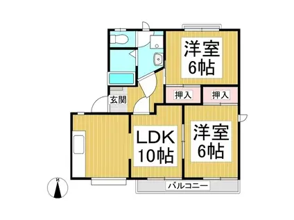 フレグランスフェアリー(2LDK/1階)の間取り写真
