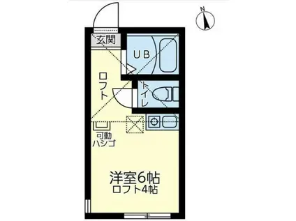 ユナイト戸部パリー・クラッド(ワンルーム/1階)の間取り写真