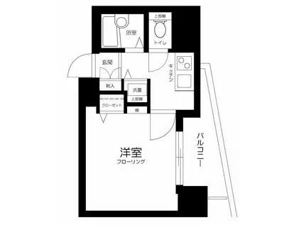 スカイコート池袋第7(1K/5階)の間取り写真