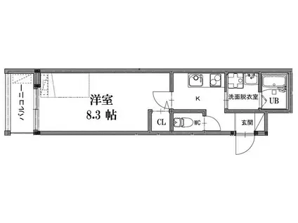 エスクード凪(1K/1階)の間取り写真