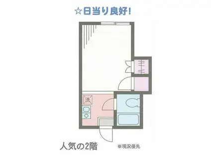 コーポS-1(1K/2階)の間取り写真