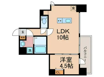 クローナコート烏丸御池(1LDK/8階)の間取り写真