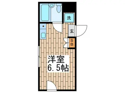 クレサス西大井(ワンルーム/1階)の間取り写真