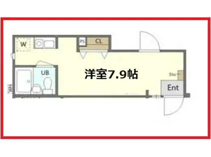 プラチナフォルム堀切菖蒲園(ワンルーム/1階)の間取り写真