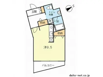 コートシルバーストーンANNEX(ワンルーム/2階)の間取り写真