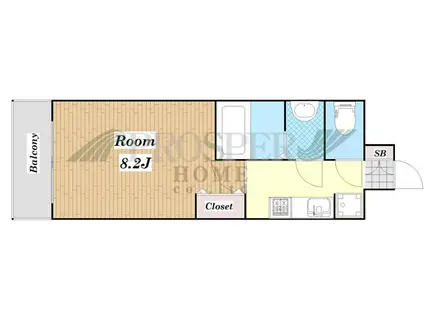 フォーリアライズ大阪エレナ(1K/5階)の間取り写真