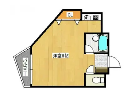 ステイツ久留米(ワンルーム/5階)の間取り写真