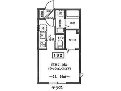アクシア宮前(1K/1階)の間取り写真