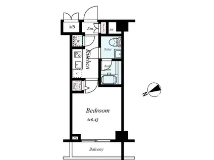 ドルチェ東京押上ツインズ壱番館(1K/5階)の間取り写真