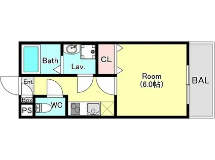 ジーメゾン大宮日進ウエスト(1K/1階)の間取り写真