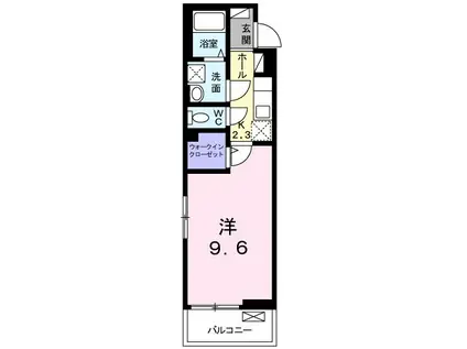 ソリヤ エスティII(1K/1階)の間取り写真