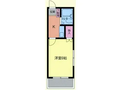 ラフォーレ大成(1K/1階)の間取り写真