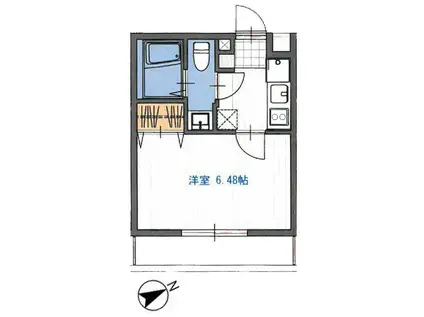 モダンパルク石川町(1K/2階)の間取り写真