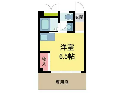 グレード山中I(1K/1階)の間取り写真