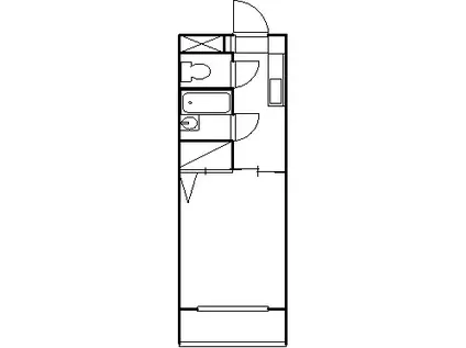中村ビル(1K/1階)の間取り写真