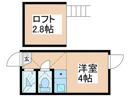 フェリスポニー(ワンルーム/1階)の間取り写真