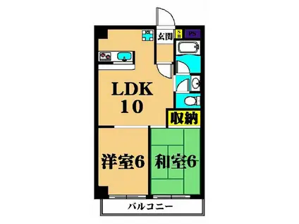 シャトレピース(2LDK/3階)の間取り写真