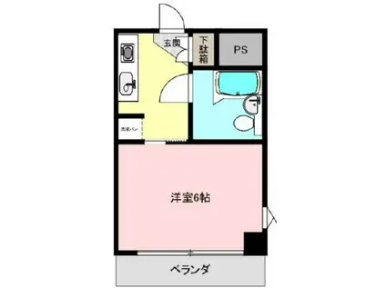 ピュアライフマツモト(1K/1階)の間取り写真