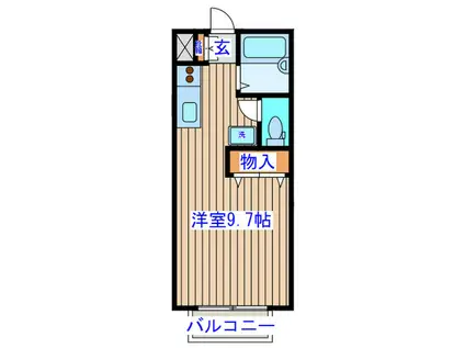 サンキャッスル・16(ワンルーム/4階)の間取り写真