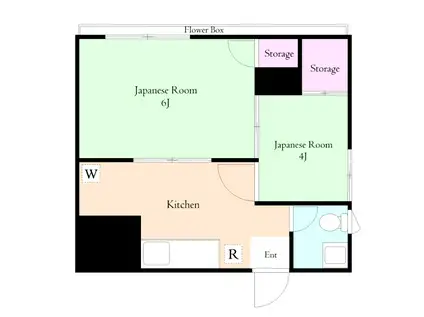 メゾン米田(2DK/3階)の間取り写真