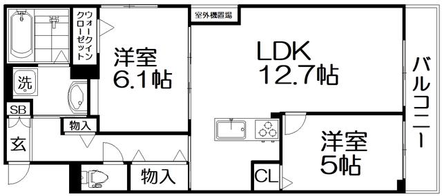京阪本線 牧野駅 徒歩28分 3階建 新築(2LDK/3階)の間取り写真