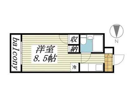 メゾン・ド・セドール(ワンルーム/2階)の間取り写真