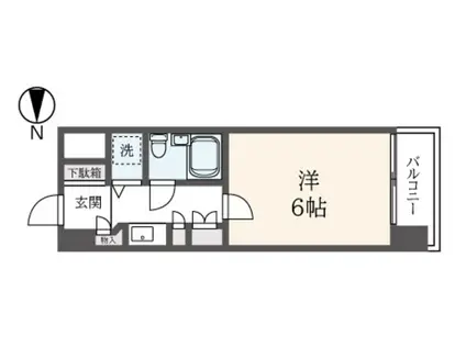 新丸子ダイカンプラザCITY(1K/10階)の間取り写真