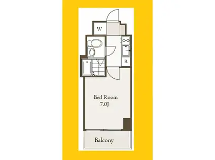 MARINA YOKOHAMA PREMIUM(1K/7階)の間取り写真