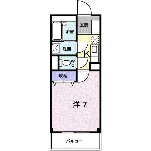 アインツェルハウス(1K/2階)の間取り写真