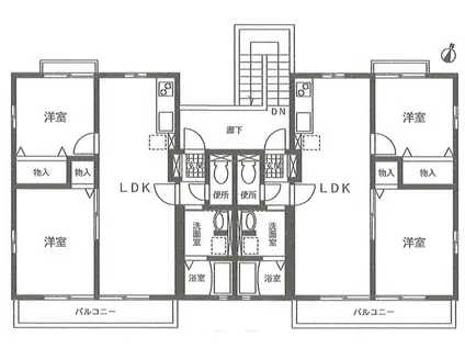 フルーツウッズ(2LDK/2階)の間取り写真