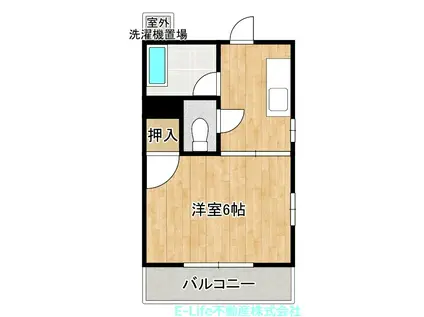 PROSPER水前寺(1K/3階)の間取り写真