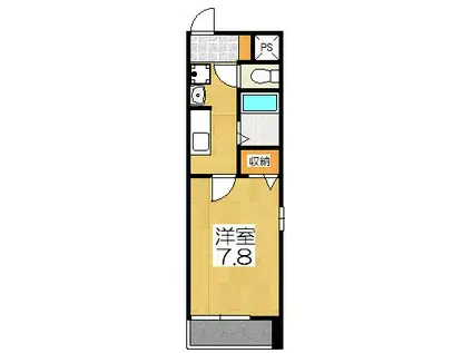 エスタシオン・デ・山科三品(1K/2階)の間取り写真