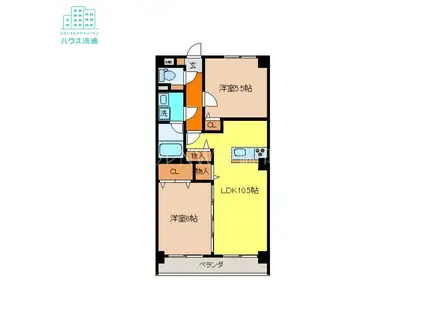 グランディール(2LDK/1階)の間取り写真