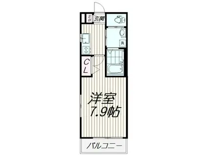 ロイヤル・メゾン(1K/2階)の間取り写真