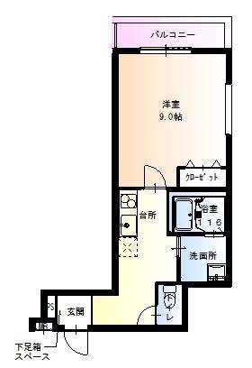 フジパレス我孫子前II番館(1K/2階)の間取り写真