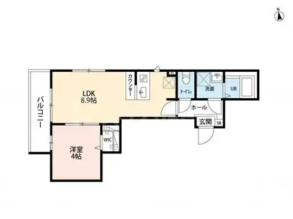 流山市南流山8丁目III(1LDK/1階)の間取り写真