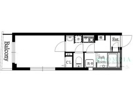 ザ・ルームズ武蔵小山(1K/1階)の間取り写真